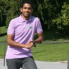 Polo piqué violet1-JOSS