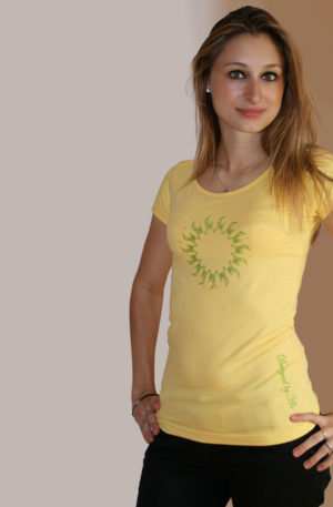 Bedrucktes T Shirt mit Sonnenmuster
