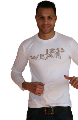 Weißes Jersey-T-Shirt