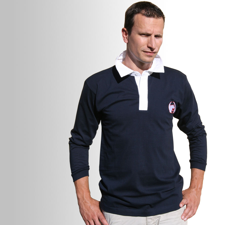Rugby style polo shirt